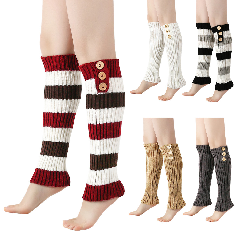 Leg Warmers Long socks Knitted Leg Covers Wool knit Foot Covers Boots Stocking